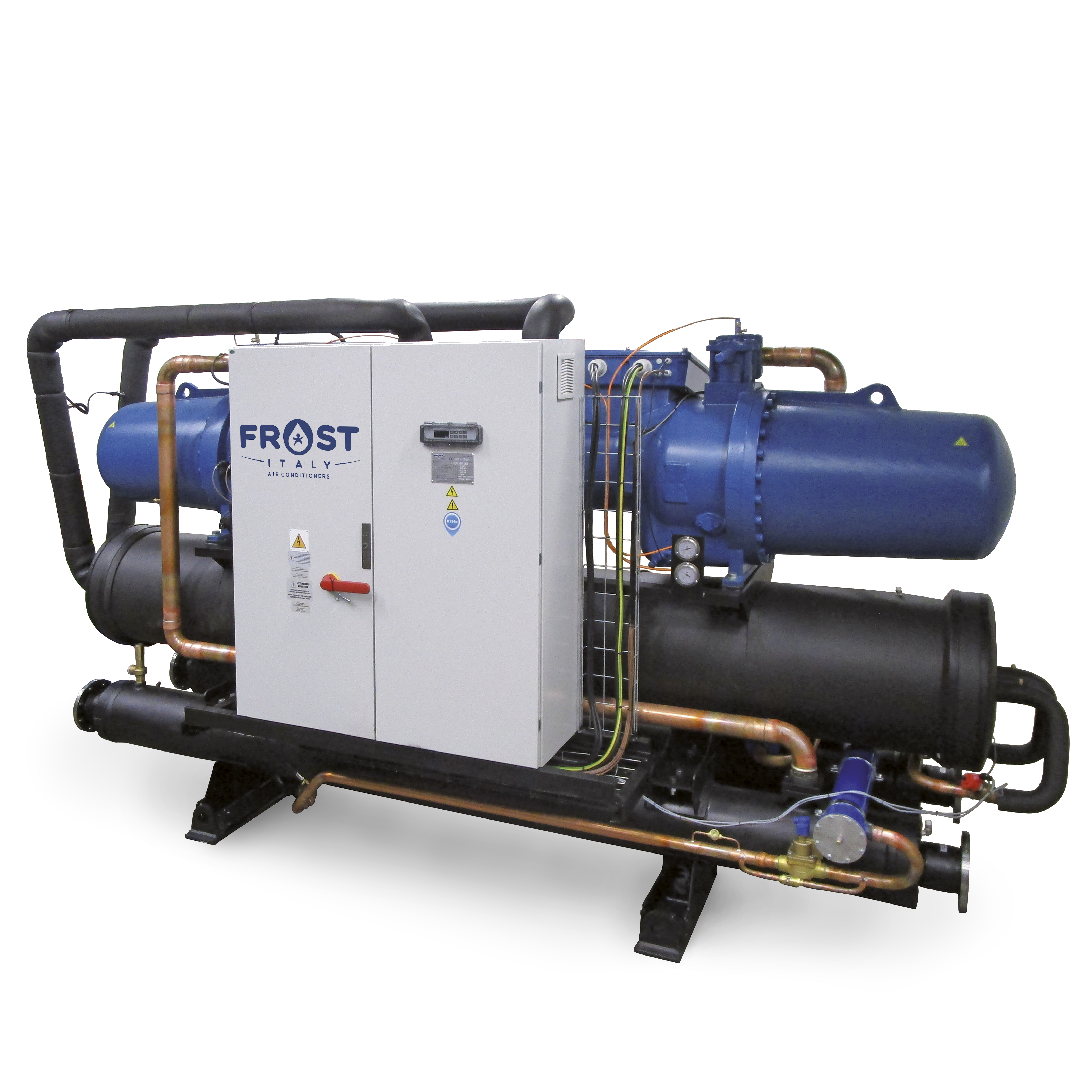 Water condensed chillers and heat pumps